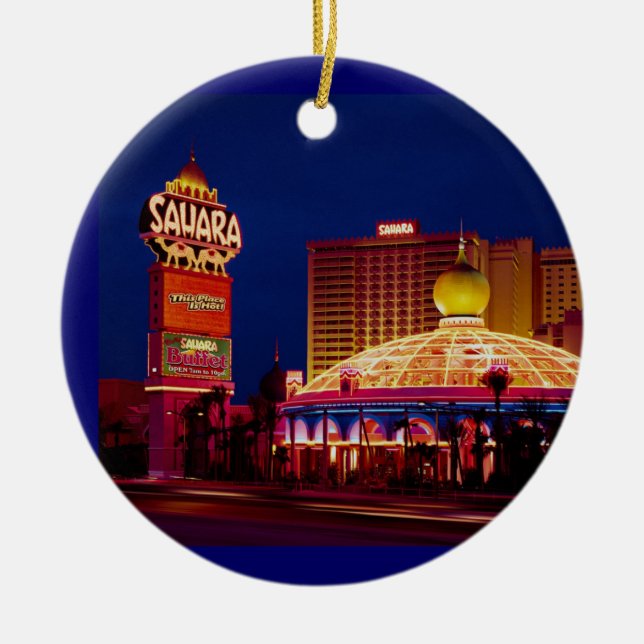 Sahara Hotel Las Vegas Ceramic Ornament (Front)
