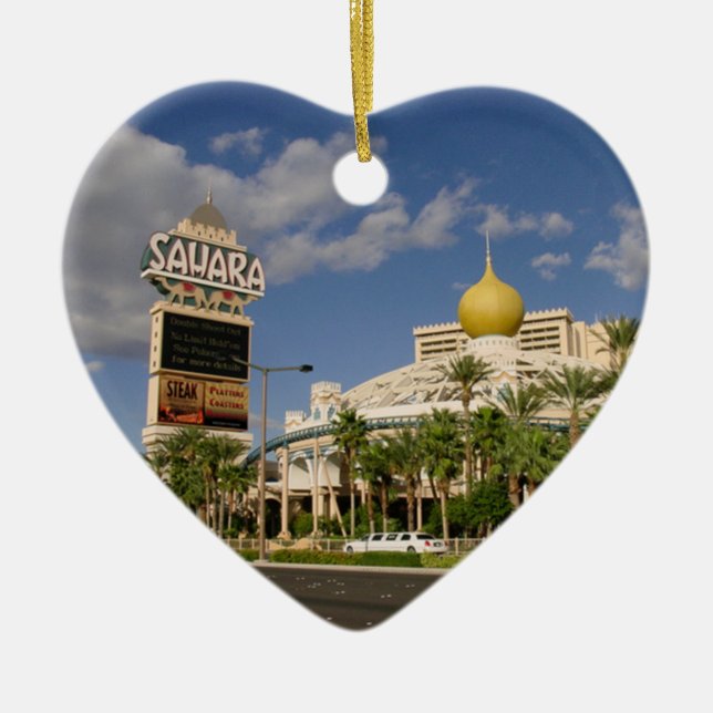 Sahara Hotel Las Vegas Ceramic Tree Decoration (Front)