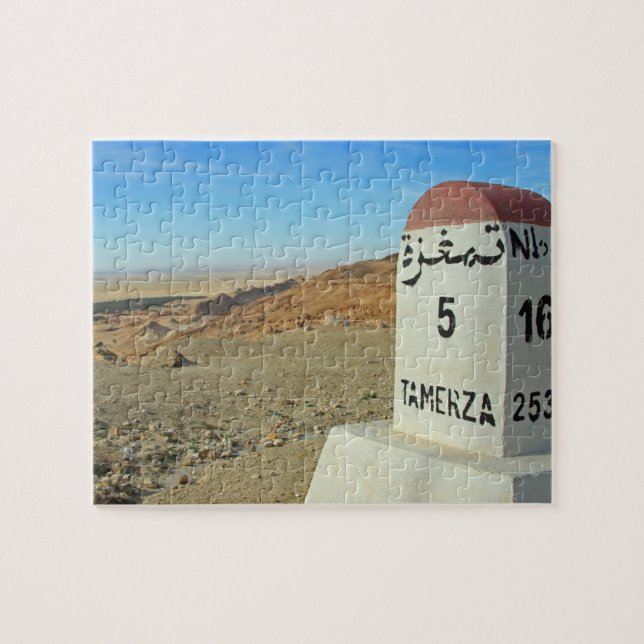 Sahara milestone, Tunisia Jigsaw Puzzle (Horizontal)