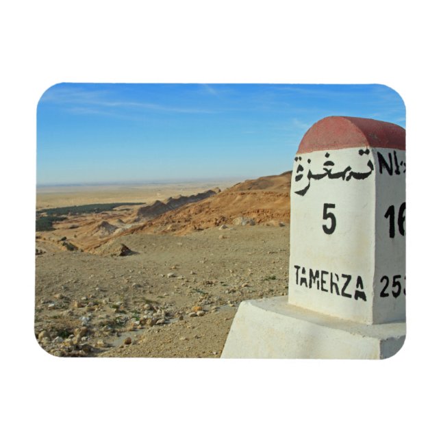 Sahara milestone, Tunisia Magnet (Horizontal)