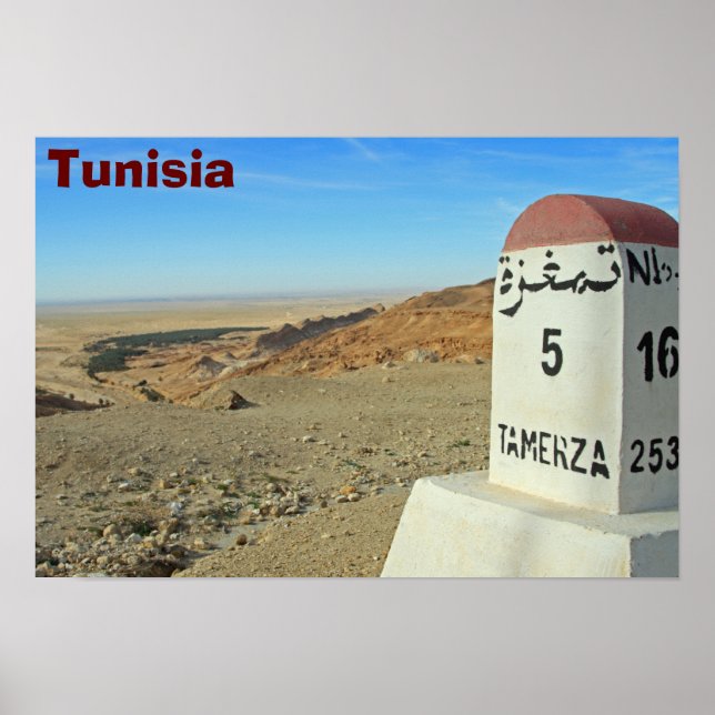 Sahara milestone, Tunisia Poster (Front)