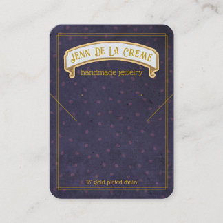 Sahara Nights Blue Dots Jewellery Display Calling Card