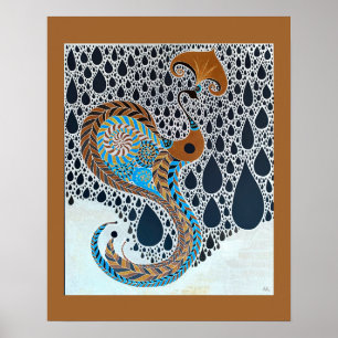 Sahara Pearls Tribal Exotic Peacock Poster