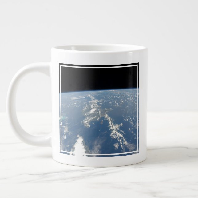 Saharan Dust Blowing Westward Into The Atlantic. Large Coffee Mug (Left)