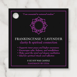 Sahasrara Crown Chakra Candle Label