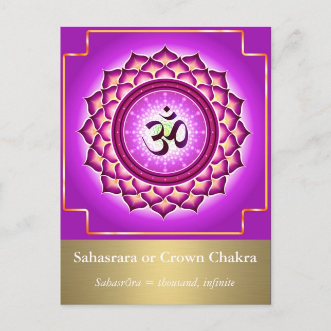 Sahasrara or Crown Chakra Postcard (Front)