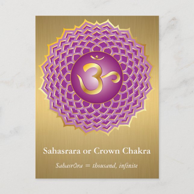 Sahasrara or Crown Chakra Postcard (Front)