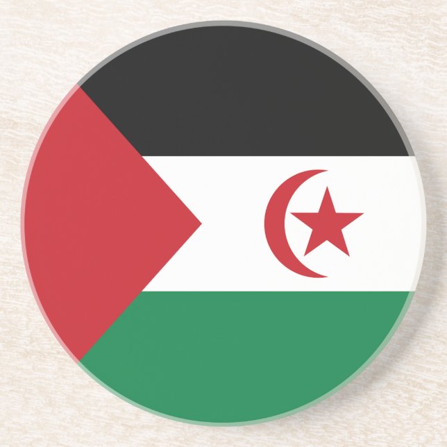 Sahrawi Arab Democratic Republic Flag Coaster (Front)