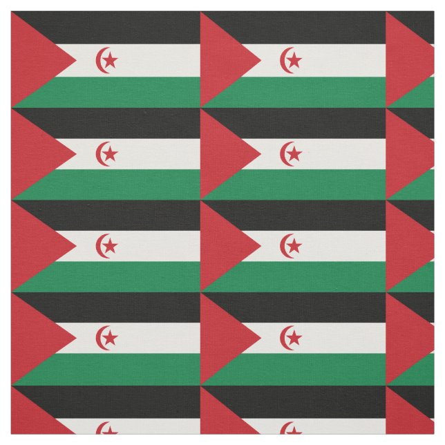 Sahrawi Arab Democratic Republic Flag Fabric (Swatch)