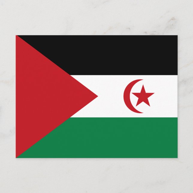 Sahrawi Arab Democratic Republic Flag Postcard (Front)