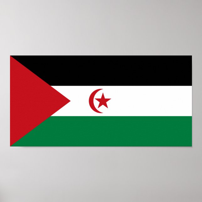 Sahrawi Arab Democratic Republic Flag Poster (Front)