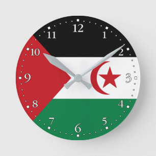 Sahrawi Arab Democratic Republic Flag Round Clock