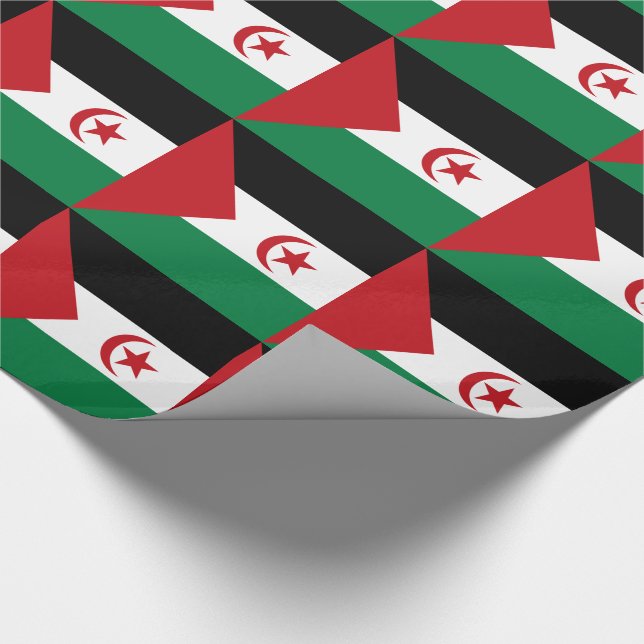 Sahrawi Arab Democratic Republic Flag Wrapping Paper (Corner)