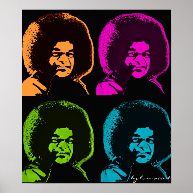 Sai Baba Pop Art Poster (Front)