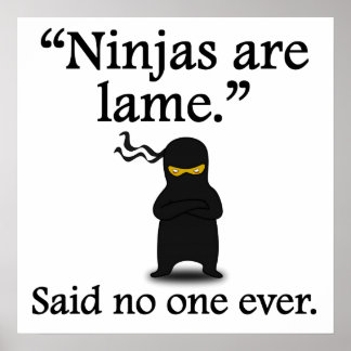 Said No One Ever: Ninjas Are Lame Poster