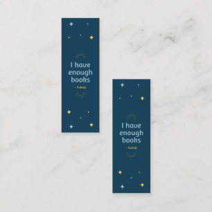 Said Nobody Bookmark Mini Business Card