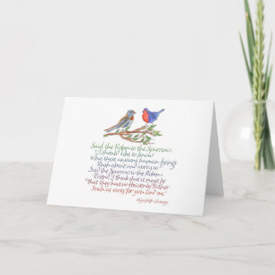 "Said the Robin to the Sparrow" Card