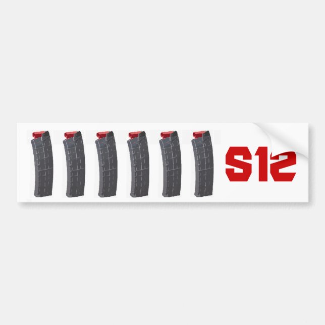 Saiga 12 Magazine Bumper Sticker (Front)