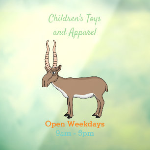 Saiga antelope cartoon illustration