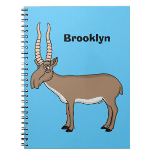 Saiga antelope cartoon illustration notebook