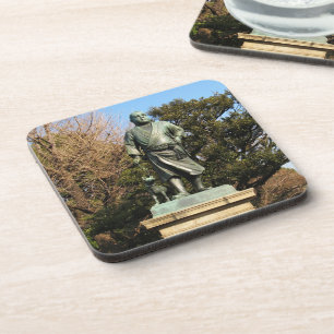 Saigo Takamori (The Last Samurai) & Dog Statue Coaster