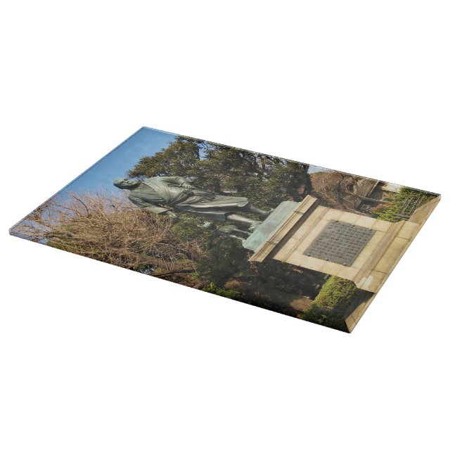 Saigo Takamori (The Last Samurai) & Dog Statue Cutting Board (Corner)