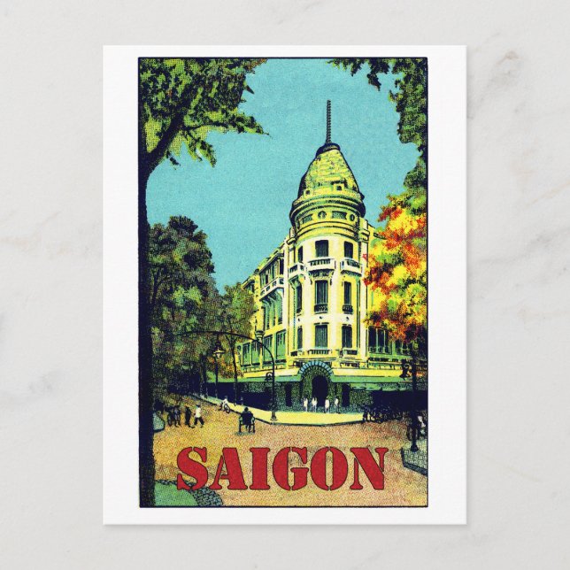 Saigon city, Ho chi minh, Vietnam, vintage travel Postcard (Front)