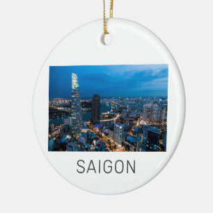 Saigon (Ho Chi Minh City) HCMC Vietnam Holiday Ceramic Ornament