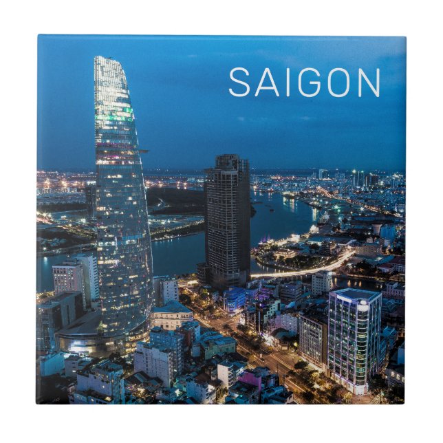 Saigon (Ho Chi Minh City) HCMC Vietnam Holiday Ceramic Tile (Front)