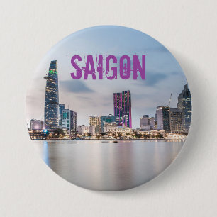 Saigon (Ho Chi Minh City) HCMC Vietnam souvenir 7.5 Cm Round Badge