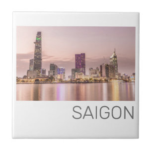 Saigon Ho Chi Minh City HCMC Vietnam Sunset Ceramic Tile