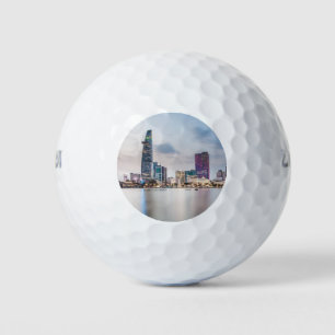 Saigon (Ho Chi Minh City) Skyline at sunlight Golf Balls