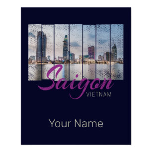 Saigon (Ho-Chi-Minh-Stadt) HCMC Vietnam Souvenir Poster
