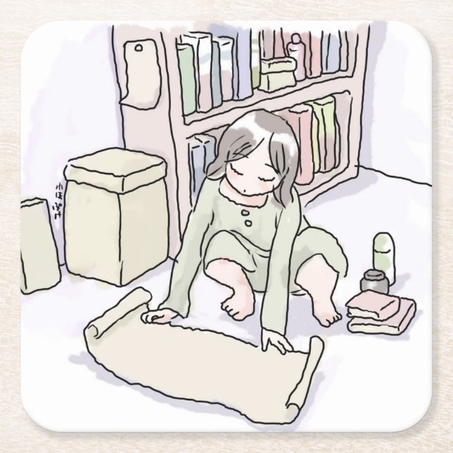 Saikuniji Square Paper Coaster (Front)