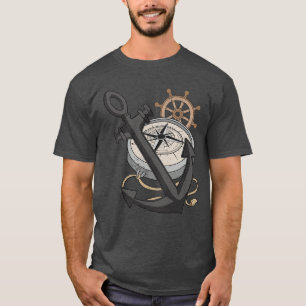 Sail Anchor Sea Lover Compass Sailor Sailing T-Shirt