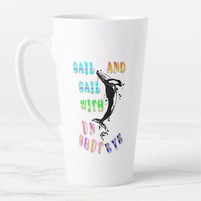 Sail And Sail With Unshut Eye Latte Mug (Left)
