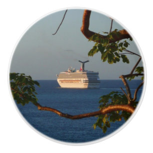 Sail Away at Sunset I Cruise Vacation Ceramic Knob