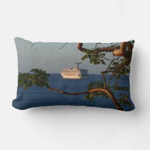 Sail Away at Sunset I Cruise Vacation Lumbar Cushion