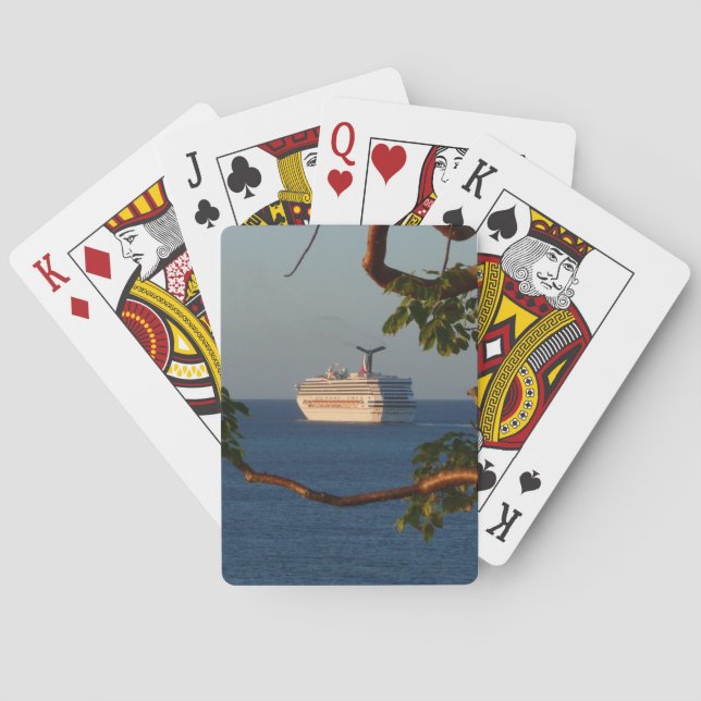 Sail Away at Sunset I Cruise Vacation Playing Cards (Back)