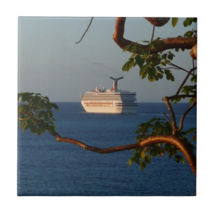 Sail Away at Sunset I Cruise Vacation Tile