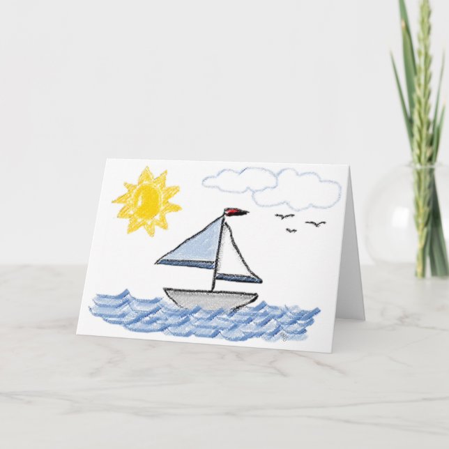 Sail Away Birthday Card (Front)