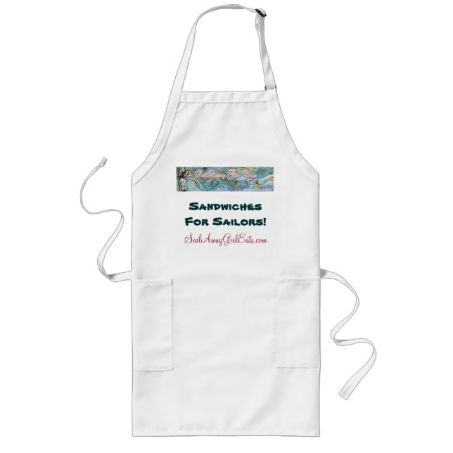 Sail Away Girl Eats Logo Apron (Front)