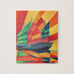 Sail Away Junk Pleasure Boat Jigsaw Puzzle