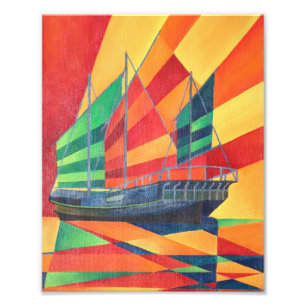 Sail Away Junk Pleasure Boat Photo Print