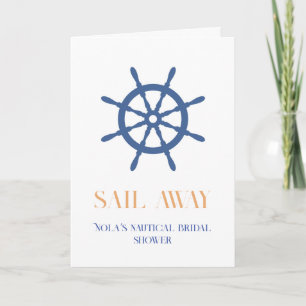 Sail Away Nautical Beach Bridal Shower Invitation