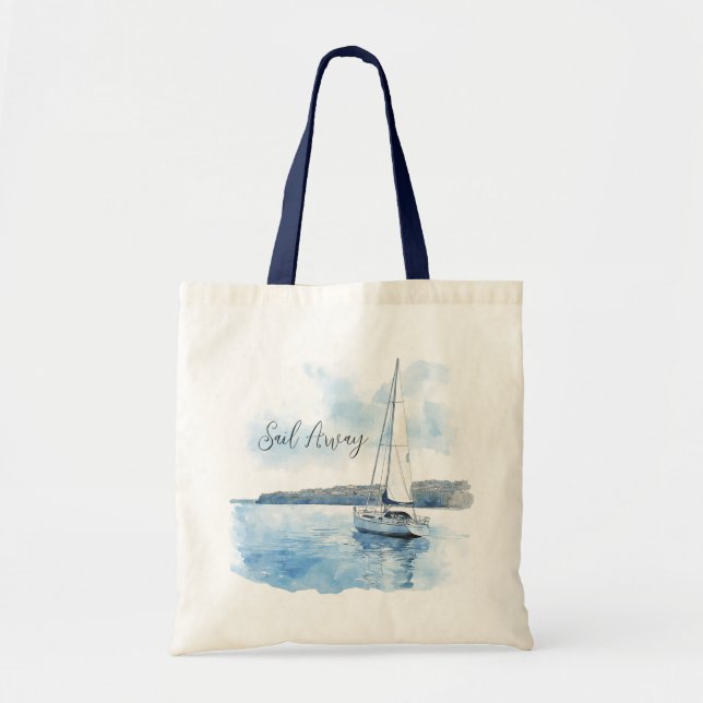 Sail Away Ocean View Tote Bag (Front)