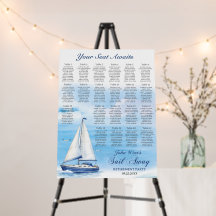 Sail Away Retirement Party Seating Chart
