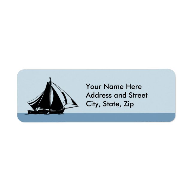 Sail away return address label (Front)