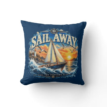 Sail Away Sail the Unknown Blue Nautical