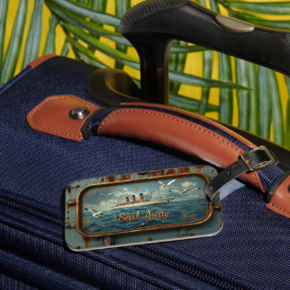 "Sail Away" Vintage Luggage Tag